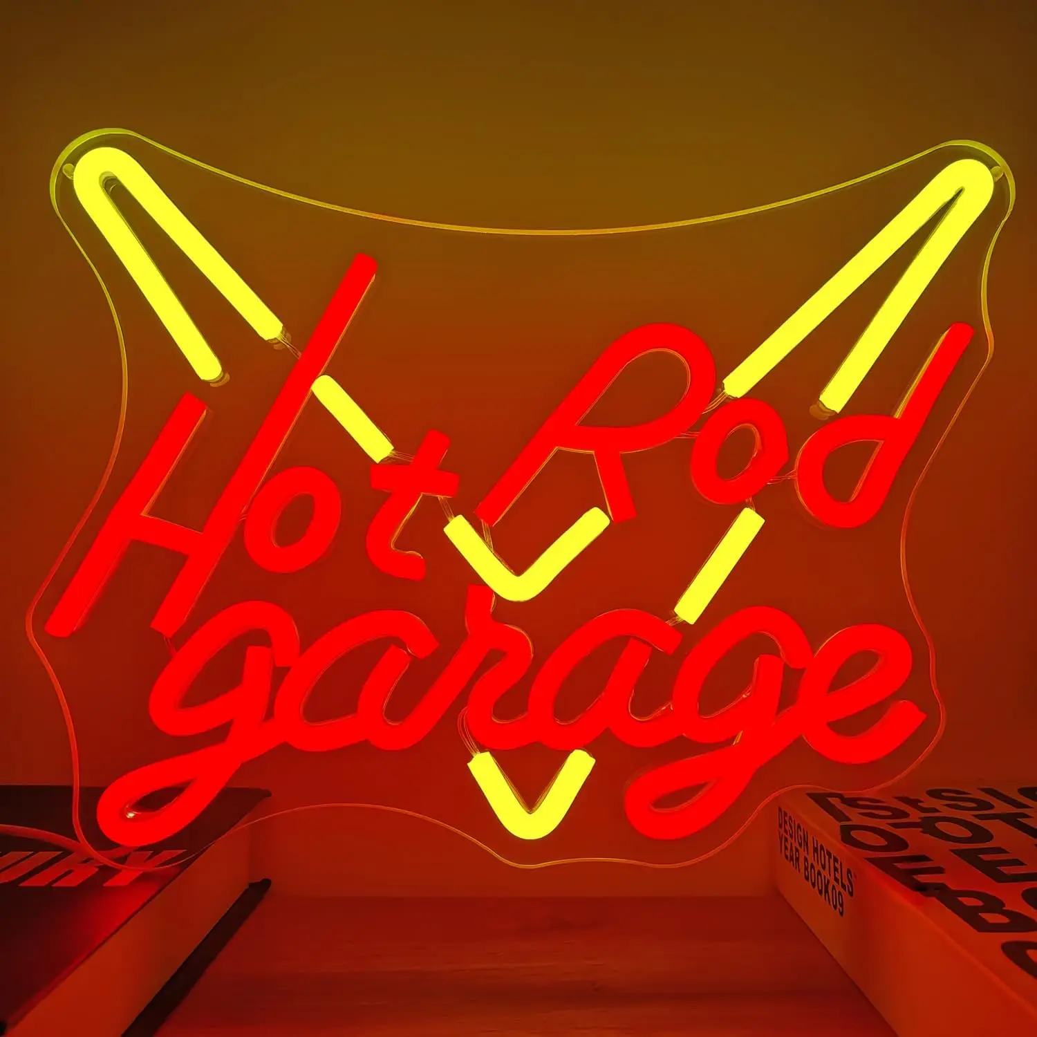 

Hot Rod Garage Neon Sign Dimmable LED Night light for Hotel Repair Shop Office Man Cave Decor Party Outdoor Neon Decor Art Gifts