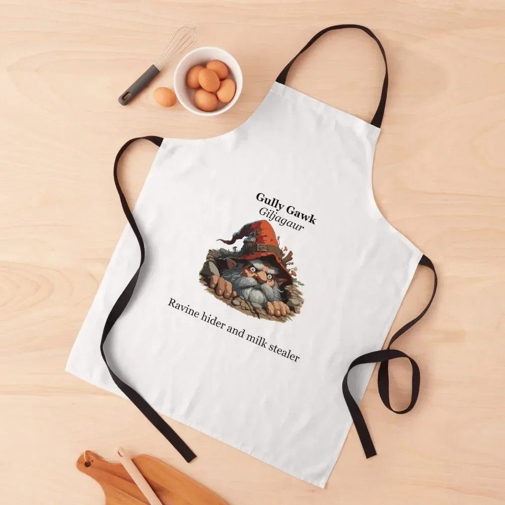 

The Yule Lads: Gully Gawk (Giljagaur) Apron Chef Accessory beauty master Professional Barber Kitchen Tools Apron