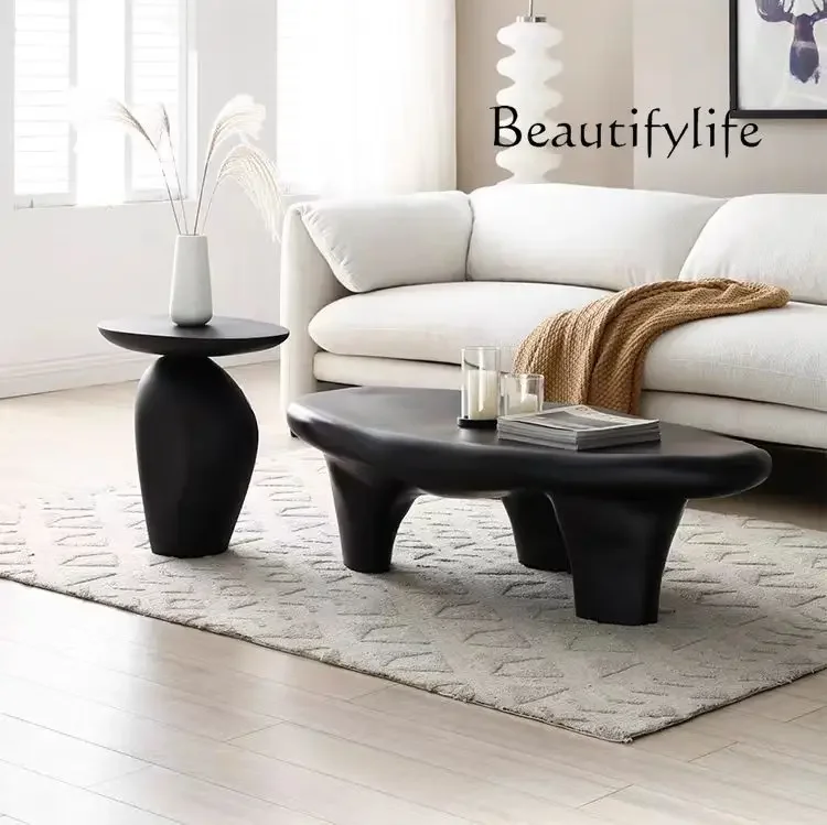 DL Post-modern wabi wind pebble edge few black creative special-shaped home living room bedroom designer corner few P