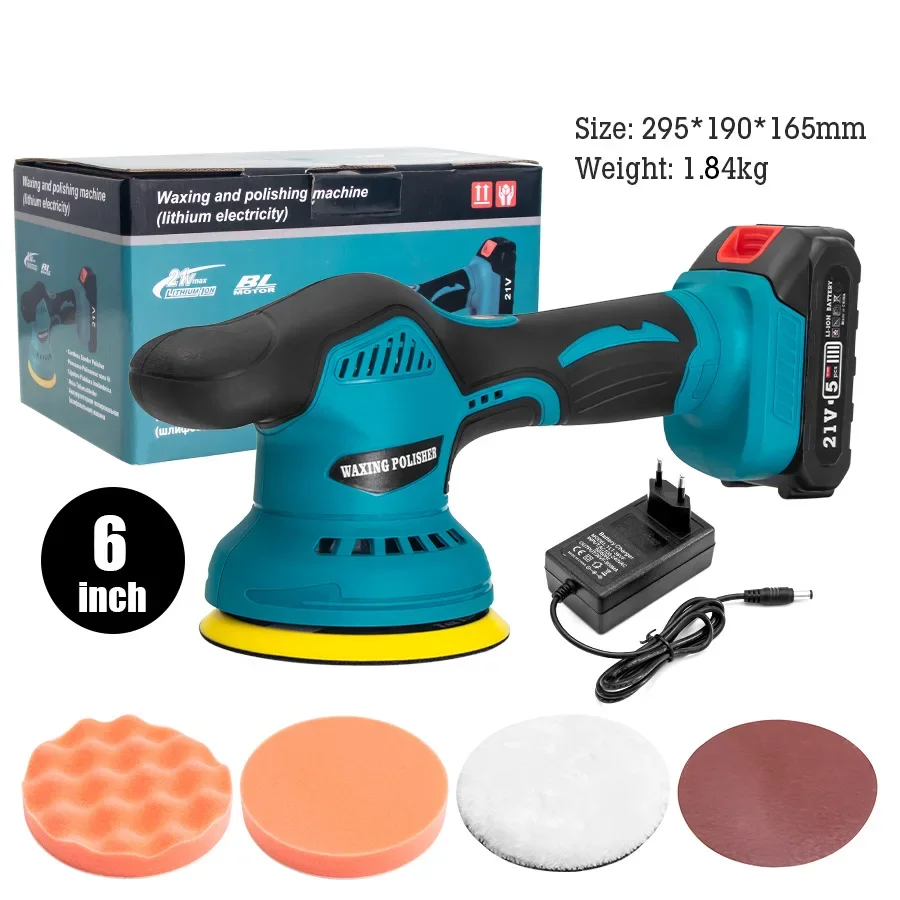 Cordless Car Polisher Electric Polisher Wireless Automobile Car Polishing Sealing Glaze Machine for Makita 21V Battery