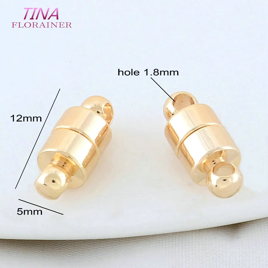 6*11MM 8*14MM 14K Gold Farbe Überzog Messing Magnetische Armband Spange Perlen Hohe Qualität für Diy Schmuck, Die Entdeckungen Zubehör