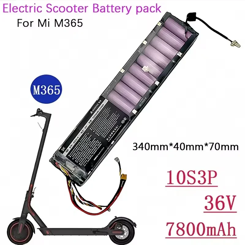 Nová 42V 7800mAh, vhodná pro Xiaomi M365, M356 Pro, lithium-iontová baterie 36V s dojezdem 60 kilometrů - náhled 4