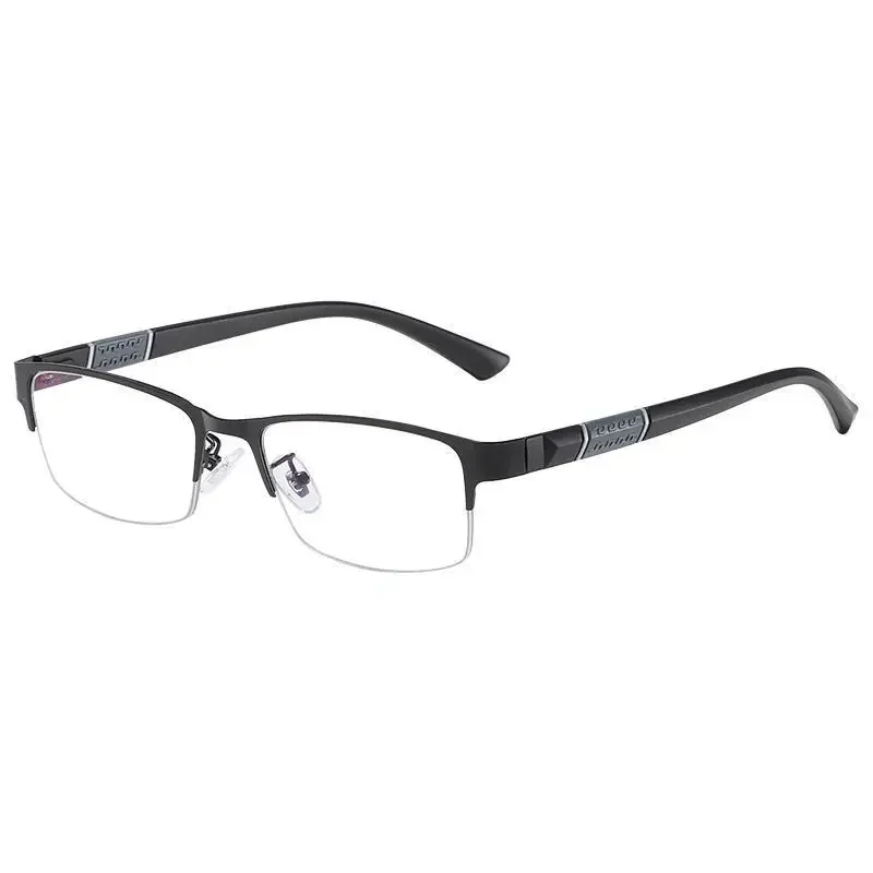 Metall Business Photochrome Myopie Brille Klassische Halb Rahmen Anti-blau Licht Brillen Outdoor High Definition Nahe Anblick Gläser – Detail 9