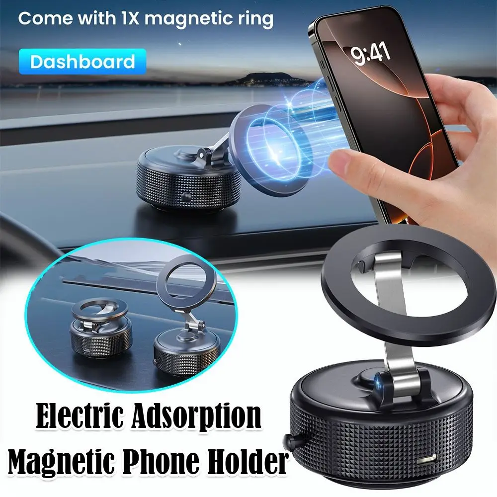 Suction Cup Magnetic Phone Holder Multi-functional Electric Adsorption Adsorption Bracket Rotatable Foldable