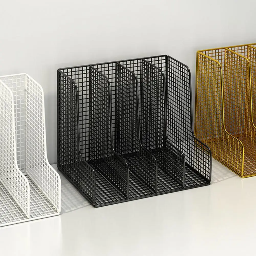 Desktop Organization Heavy-duty Use Stand Up File Sorter Metal Rack Home Supply