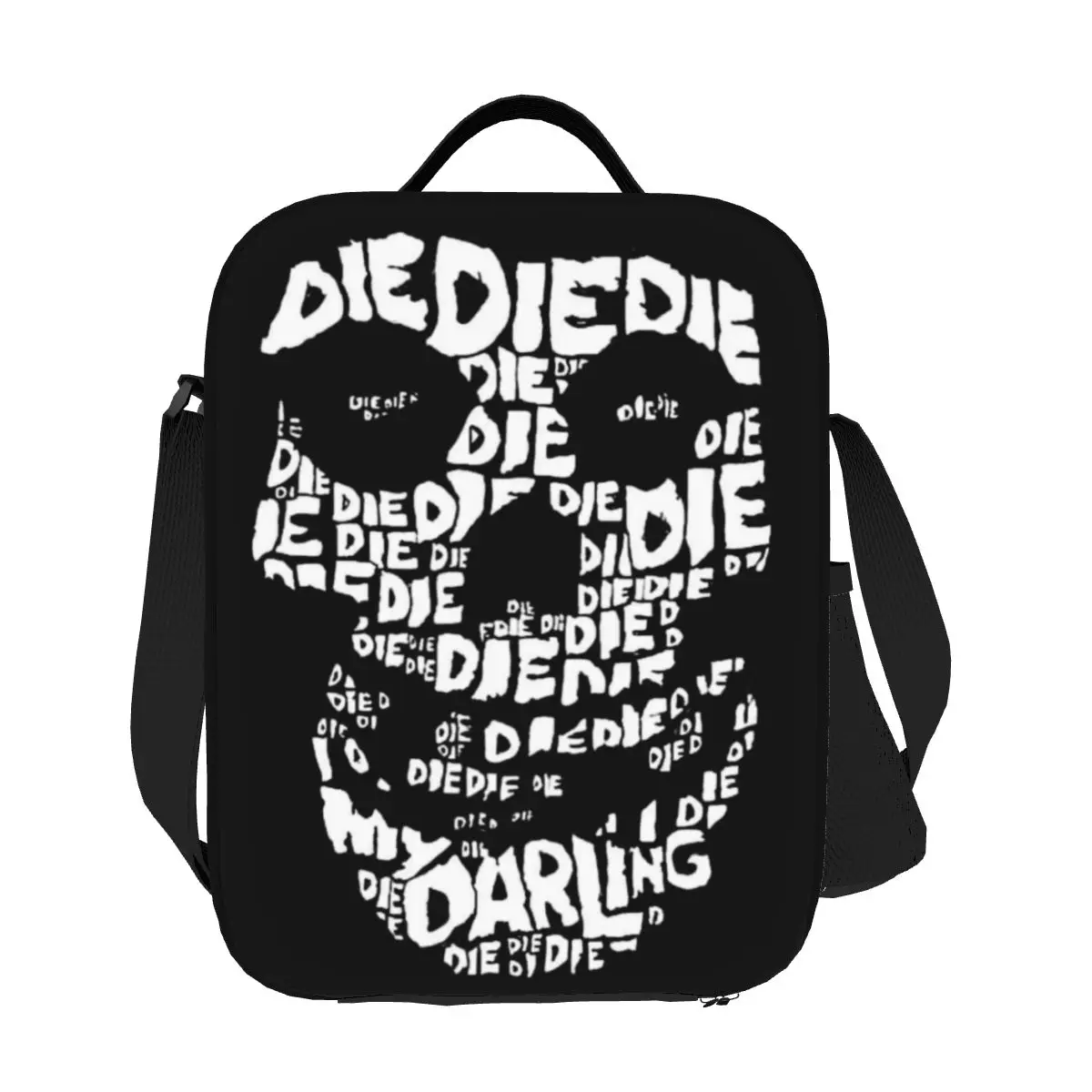 

Custom Misfits Horror Punk Rock Band Lunch Bag Men Women Thermal Cooler Insulated Lunch Box for Adult Office