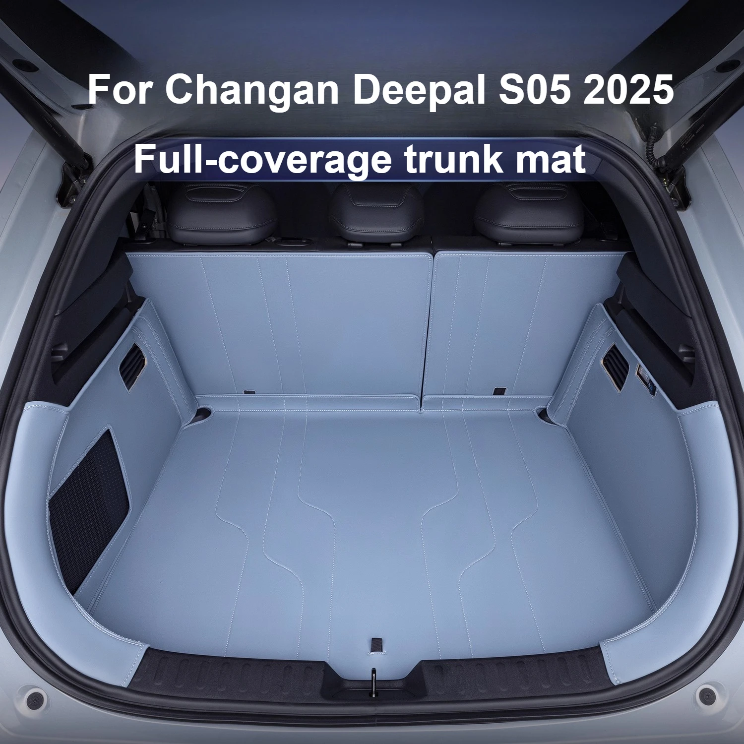 

For Changan Deepal S05 2025 Full Coverage Trunk Mat Eco-friendly Leather Scratch-resistant Modification Accessory