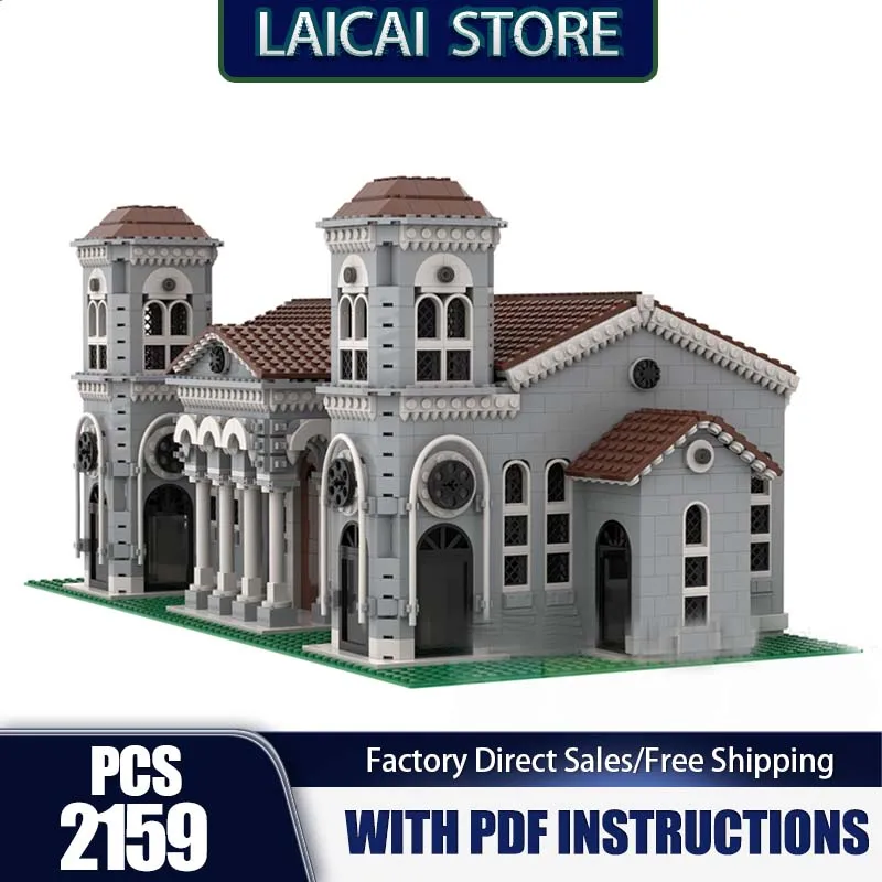 

Medieval Castle Model Moc Building Bricks Synagogue Model Technology Modular Blocks Gifts Christmas Toys DlY Sets Assembly