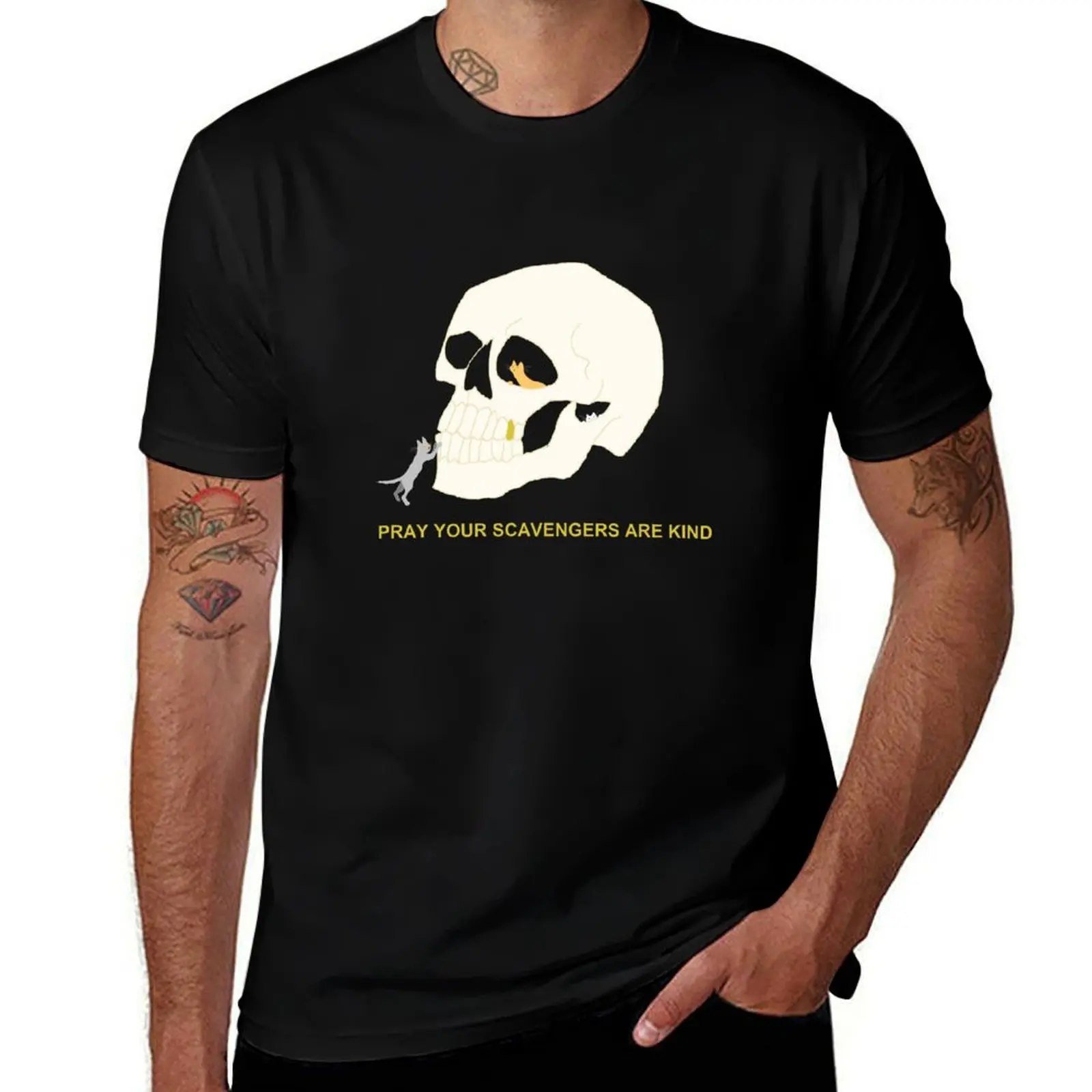 

scavengers (transp) T-Shirt t shirt man luxury black cotton t-shirt plain for man package