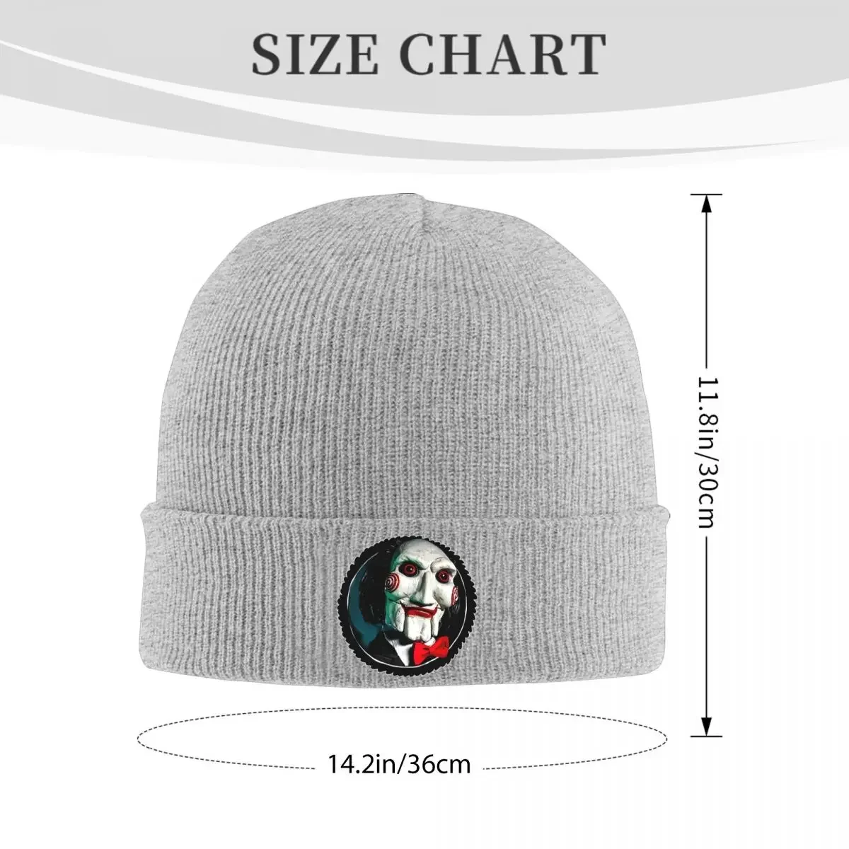 The Saw Movie Knitted Hat for Women Men Beanie Winter Hats Acrylic Horror Billy Jigsaw Casual Melon Cap image 2
