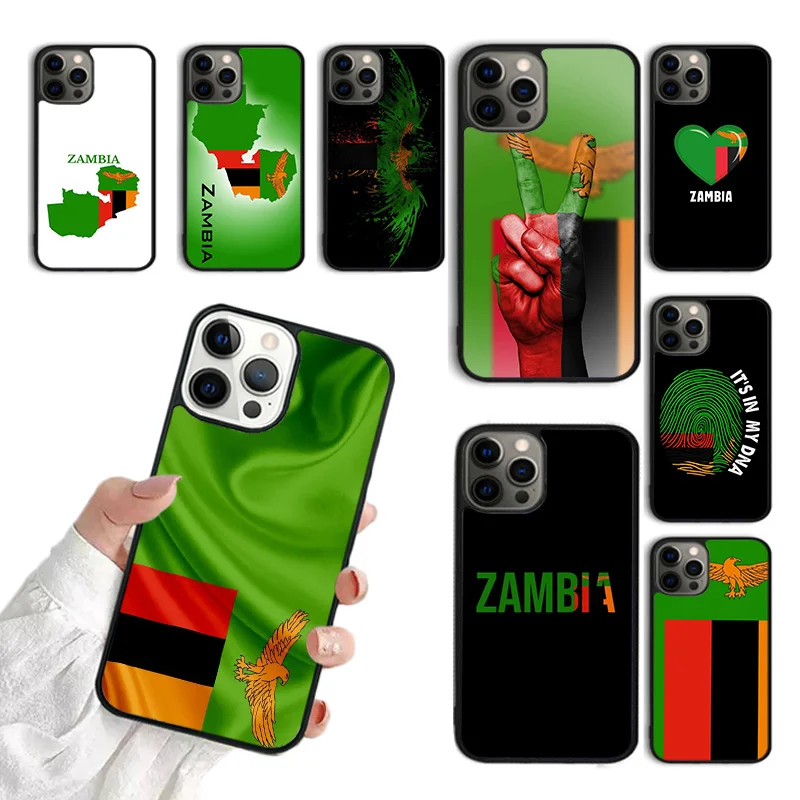 Zambia Flag Phone Case For iPhone 15 16 SE2020 11 12 13 14 Pro Max Mini Cover For iPhone Max 6 7 8 Plus coque Fundas Shell