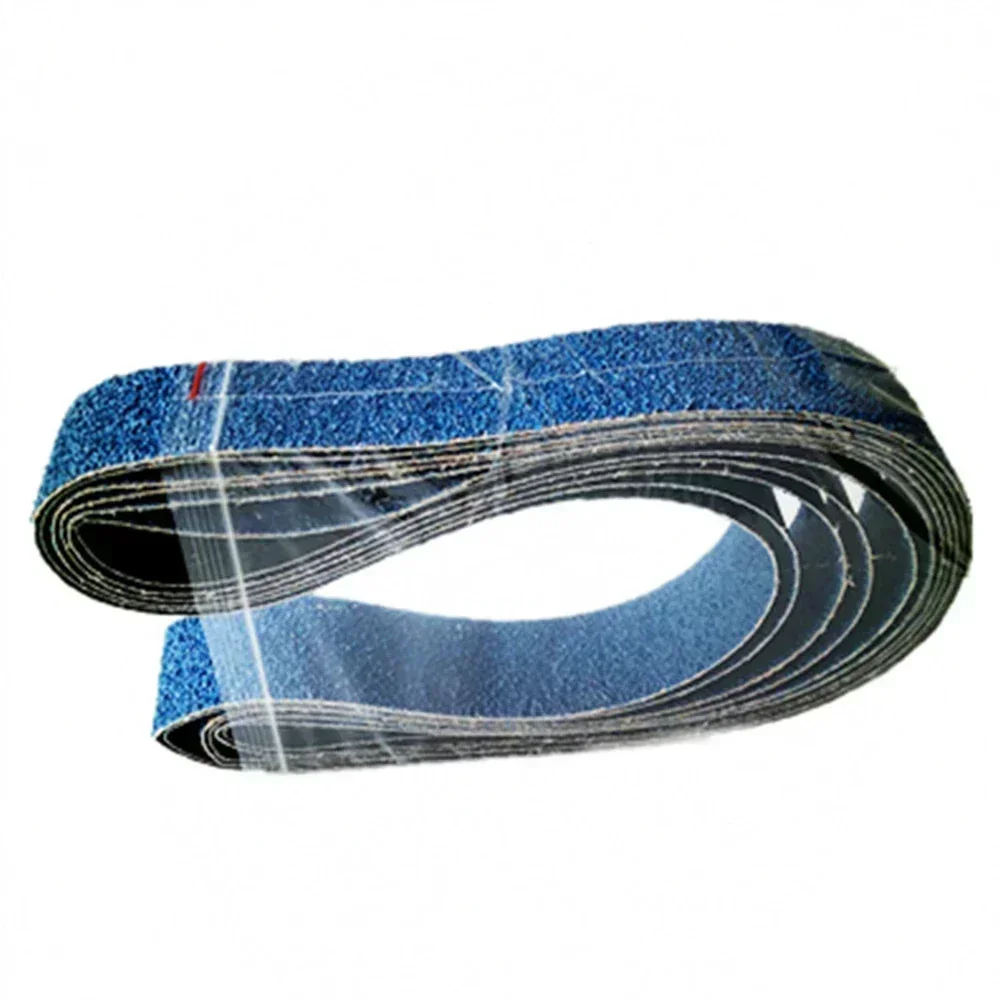 Cinturones de lijado de corindón de circonio, bandas de lijado de 50x915mm, azul, 40/60/80/120 granos, de acero suave para pulido/negro