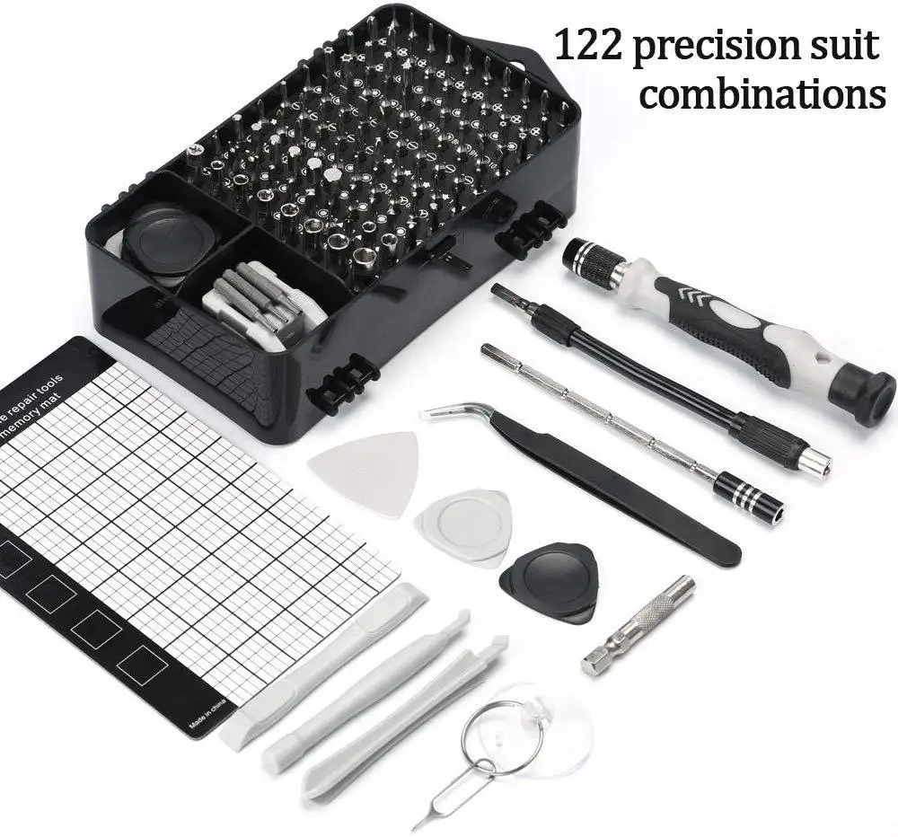 122pcs Screwdriver Set Mini Precision Screwdriver Magnetic Multifunction Computer PC Mobile Phone Device Repair Home Hand Tools