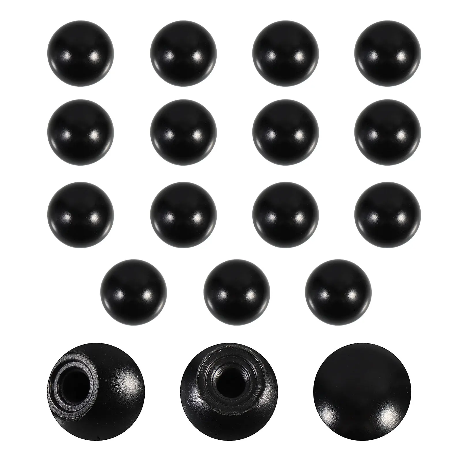 15Pcs Machine Tool Bakelite Ball Knob Handle Replacement Parts Screw Diameter 06cm Bakelite Balls