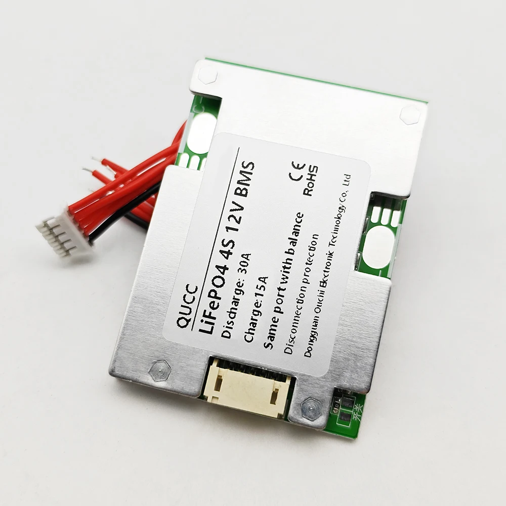 Qucc 4S 30A BMS Lifepo4 Balance Charge Protecrion Board Same Port Li ion 3S 12V Bms do baterii litowej 18650 21700