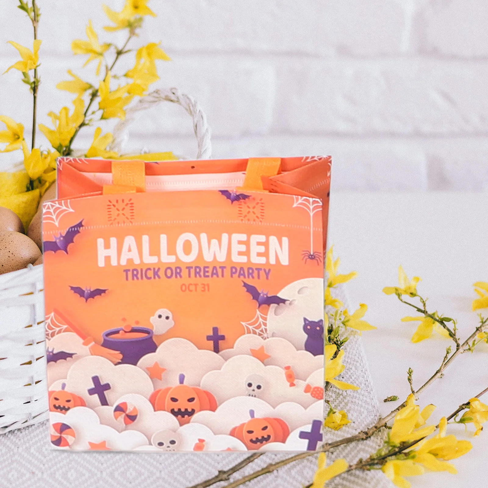 

10 Pcs Tote Bag Halloween Favor Pouch Candy Bags Packing for Non-woven Fabric Goodie Party Goodies Miss