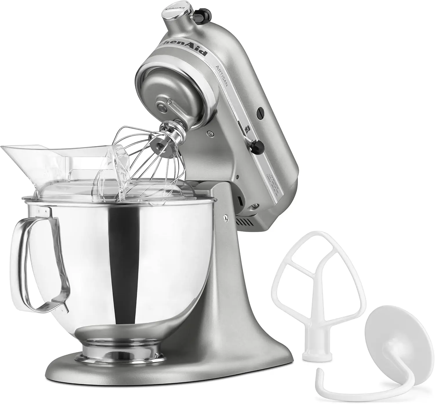 5 Quart Tilt Head Stand Mixer with Pouring Shield KSM150PS, Contour Silver