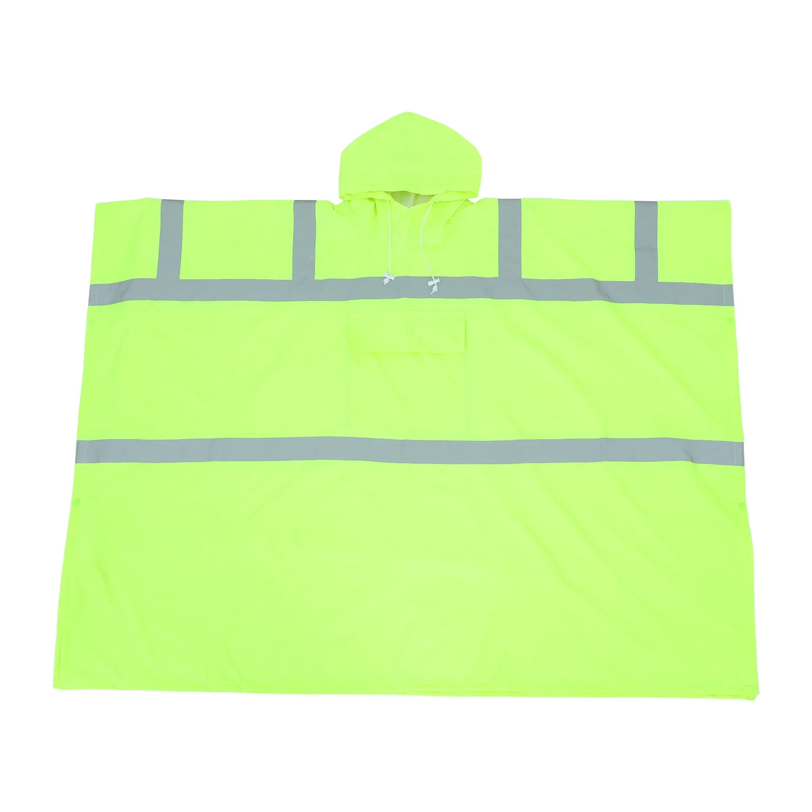 

Светоотражающий дождевик с флуоресцентным покрытием, с капюшоном, регулируемым шнурком, водонепроницаемый, для мужчин и женщин, высокая видимость