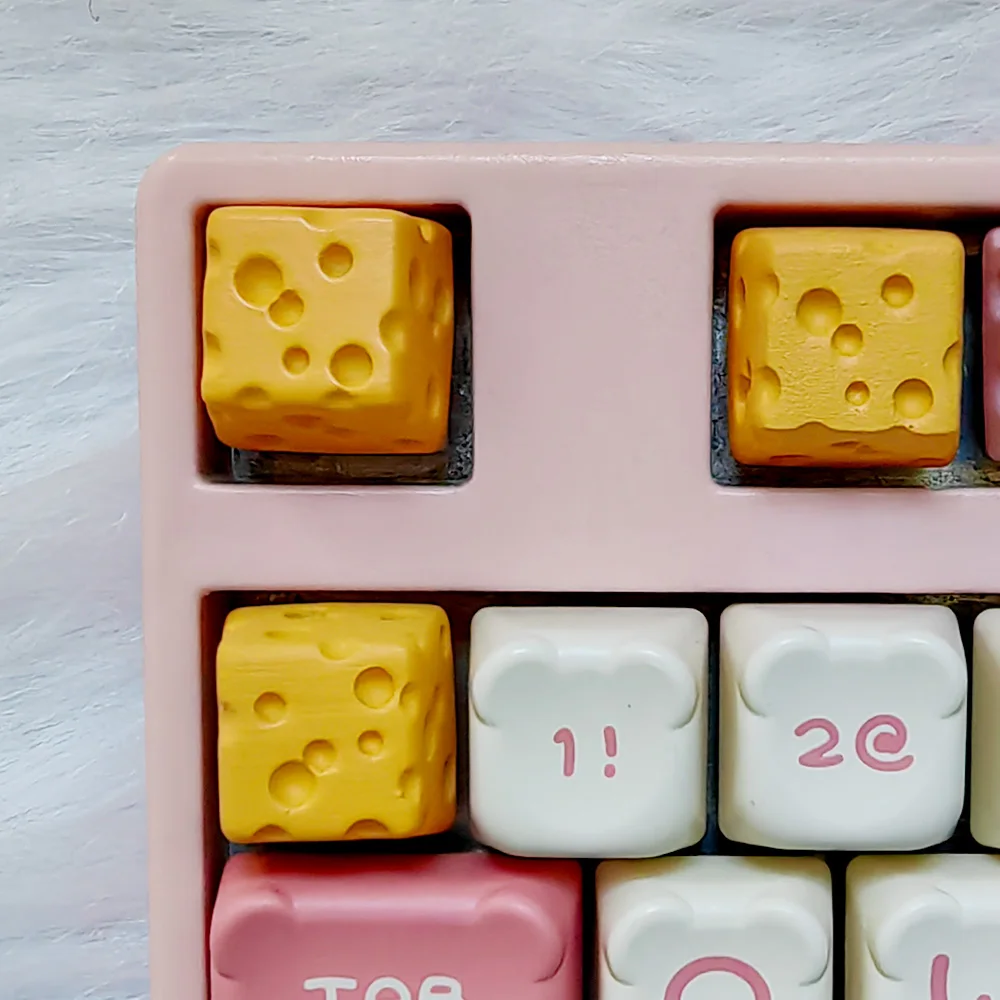 Mechanical keyboard hand-made resin materials can be custom-made color lovely food play gourmet personality cheese keycaps