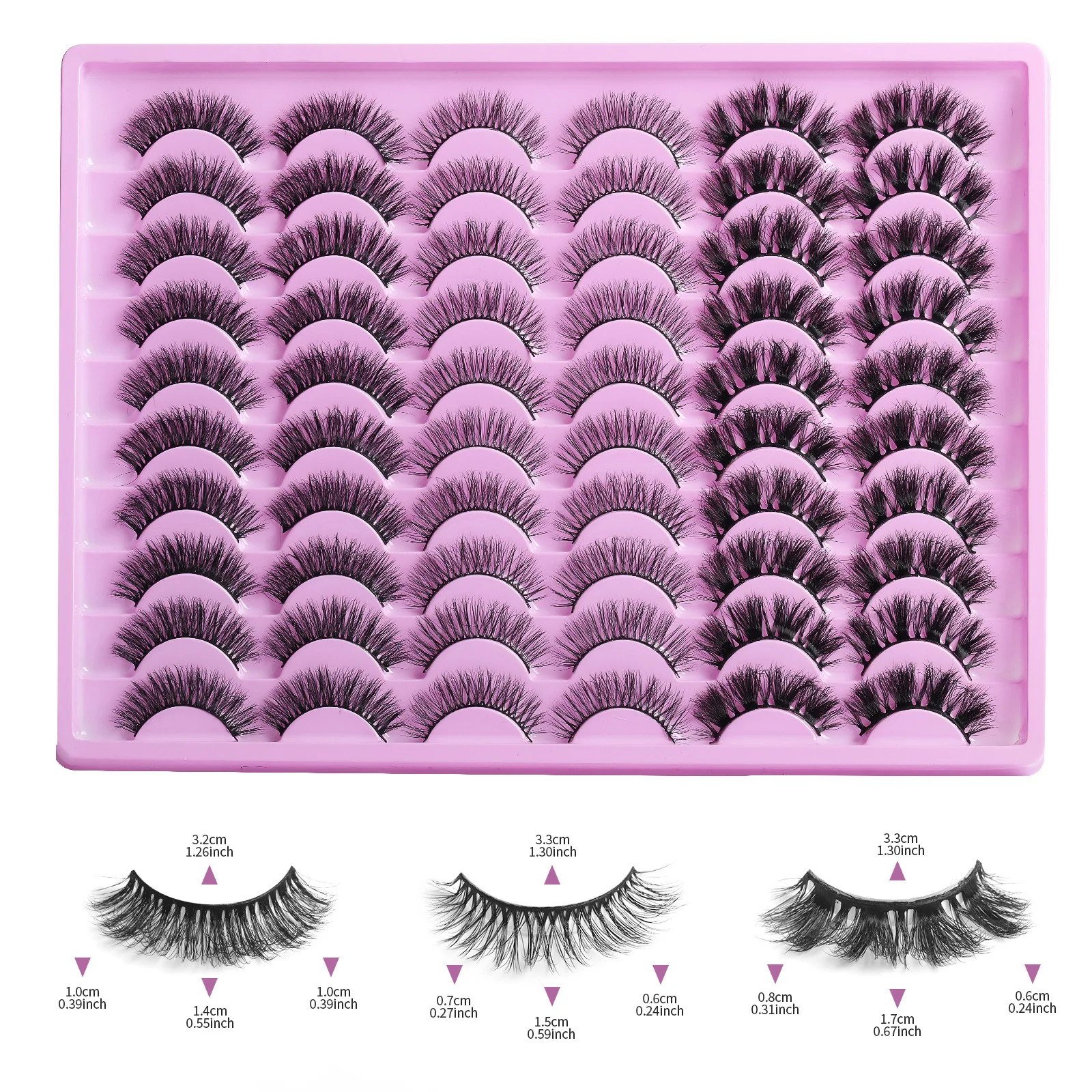 30 Pairs of Hot-selling Imitation Mink Hair False Eyelashes Messy Fried Thick Imitation Eyelashes Wholesale