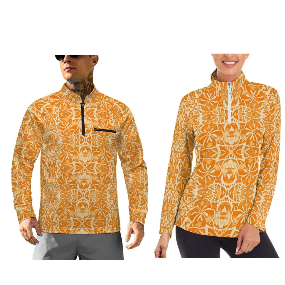 Polynesian Long-Sleeved Sportswear For Sports Couples Is A Light And Comfortable Long-Sleeved Sportswear That Can Be Customized