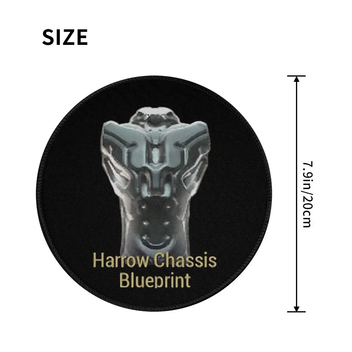 Harrow Chassis Blueprint Warframe Tennoc Round Mouse Pad Computer Keyboard Mouse Mat Gaming PC Desk Mat Office Table Mats