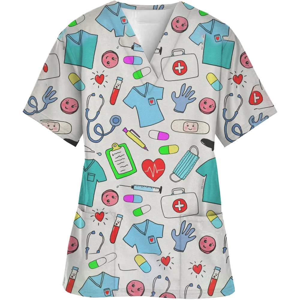 New Lightweight Surgical Gown Short-sleeved Operating Room Split Doctor's Scrub Top Overalls Nursing Uniforms