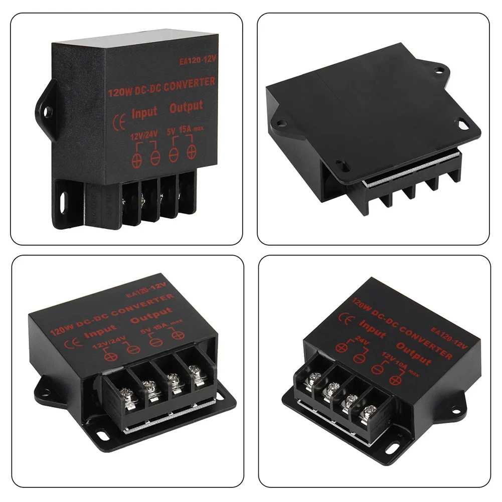 12V 24V To 5V DC-DC Step Down Voltage Converter 25W 5A ABS Shell 10-35V Wide Input Protection Power Supply For Car LED