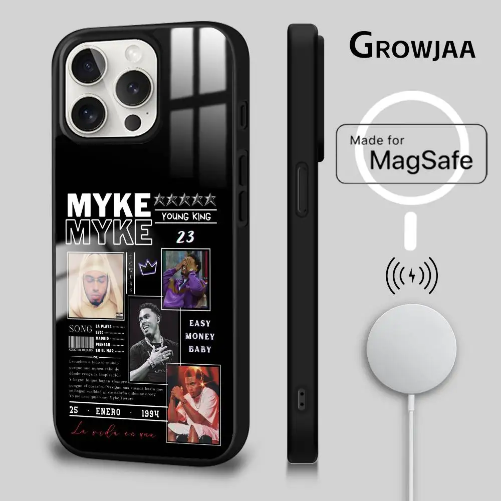 

Rap Singer M-Myke Tower Phone Case For IPhone 16 15 14 13 12 11 Pro Max Plus Mini Magsafe Mirror Wireless Magnetic Funda
