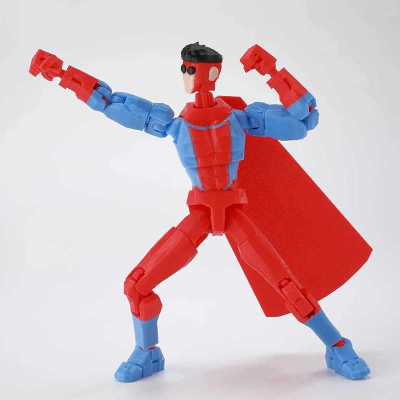 3D Printed Lucky 13 Posable Action Figure Invincible Anime Collectible Model for Desk Decor Multi-Jointed Dummy 13 Craft