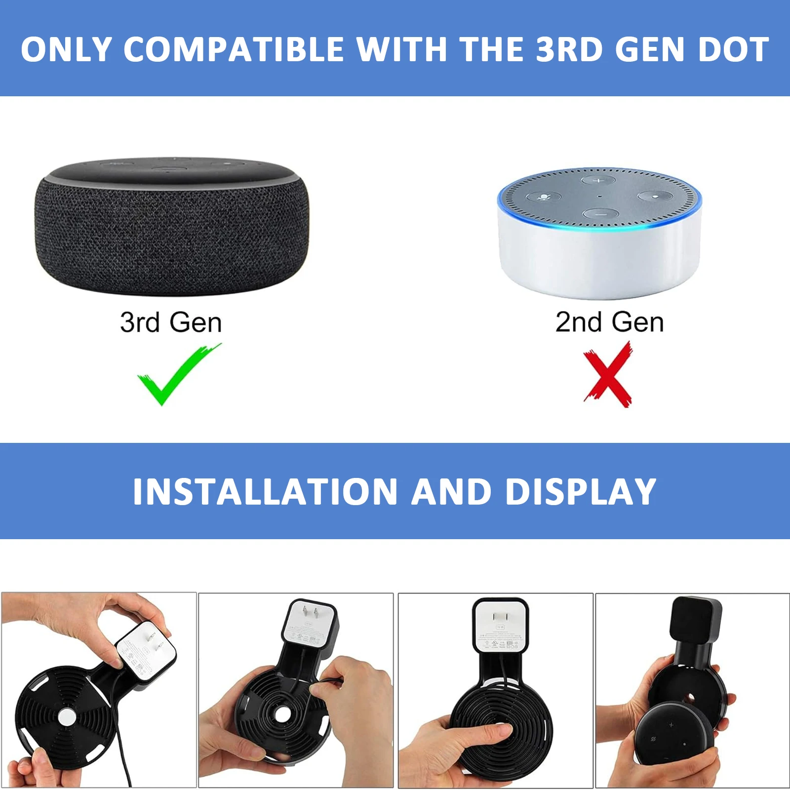 Wall Mount Holder Storage Brac - Amazon Speaker Echo Pop review and price