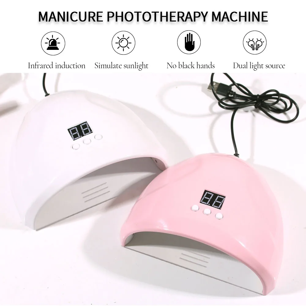 Machine de photothérapie pour ongles, lampe de séchage pour gel durcissant, outil de manucure professionnel, équipement de salon, Mini1, USB, 36W, 12 UV