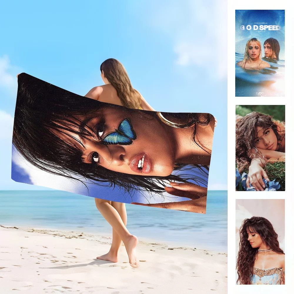 

Cuban singer Camila Cabello Towel Absorbent microfiber beach towel，quick drying, for swimming, camping, yoga and outdoor beach