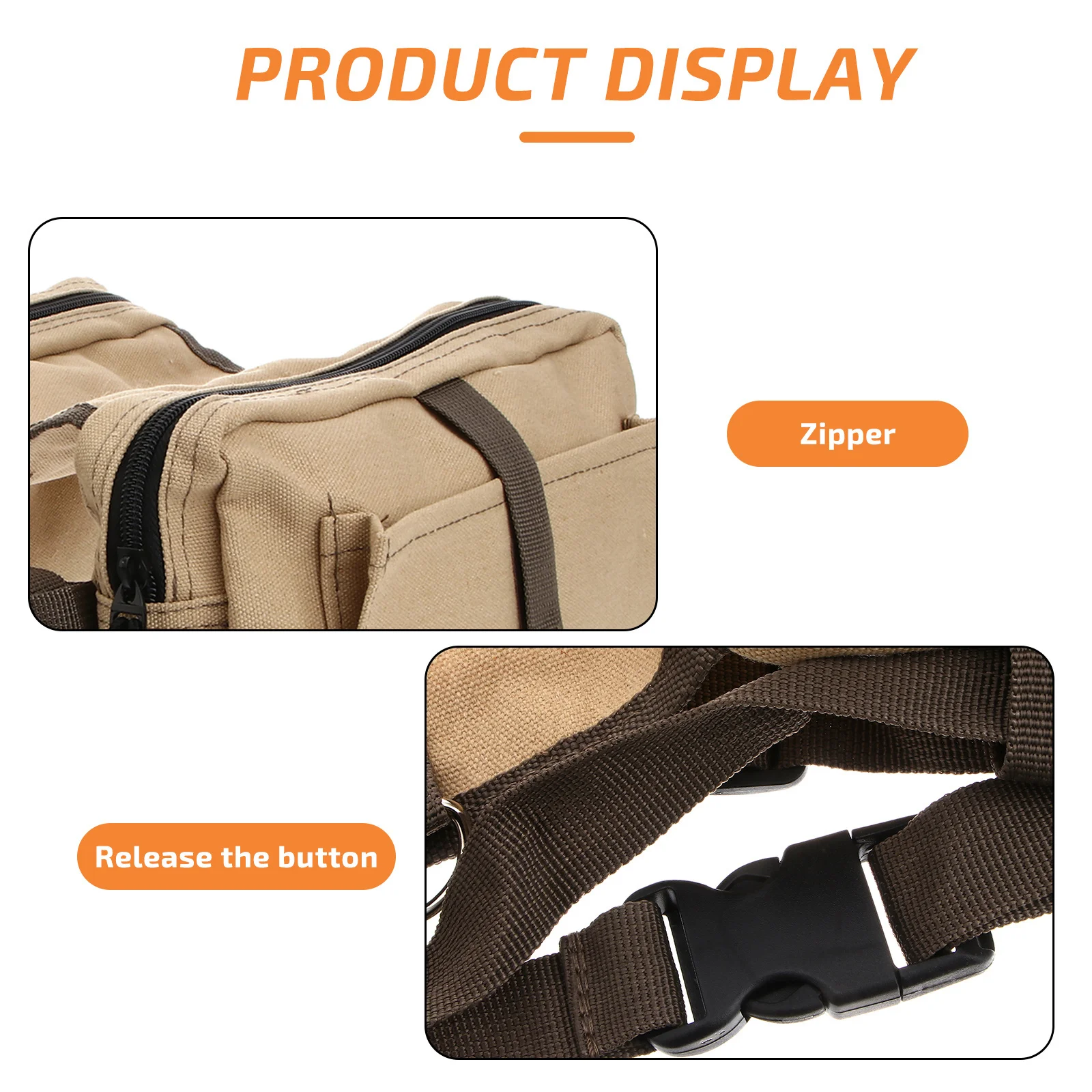 

Hound Travel Camping Hiking Backpack Saddle Bag Khaki Canvas for Medium Large Dogs Outdoor Walking Hiking Trips