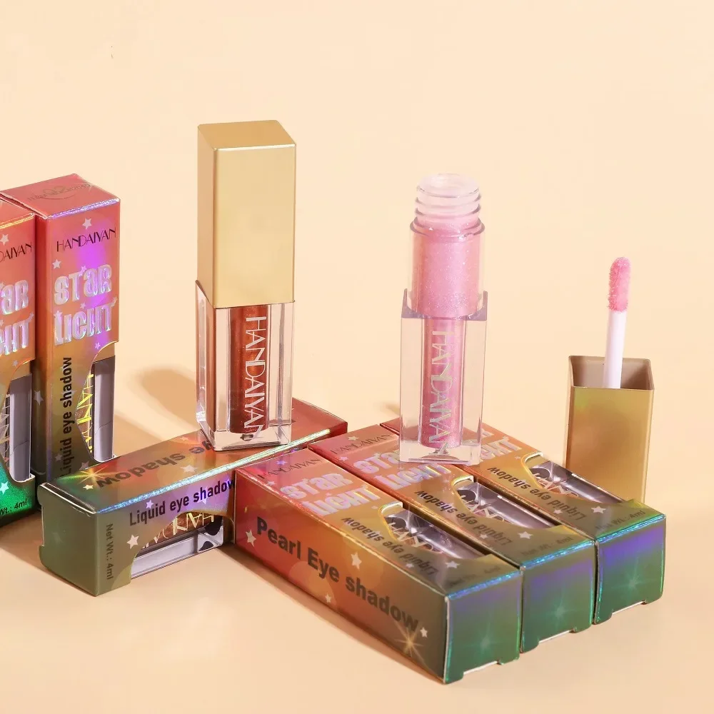 쉬머 글리터 아이 섀도우 형광펜 단일 컬러 다이아몬드 진주 빛 액체 아이 섀도우 메이크업 여성 화장품 12 스타일 2023New