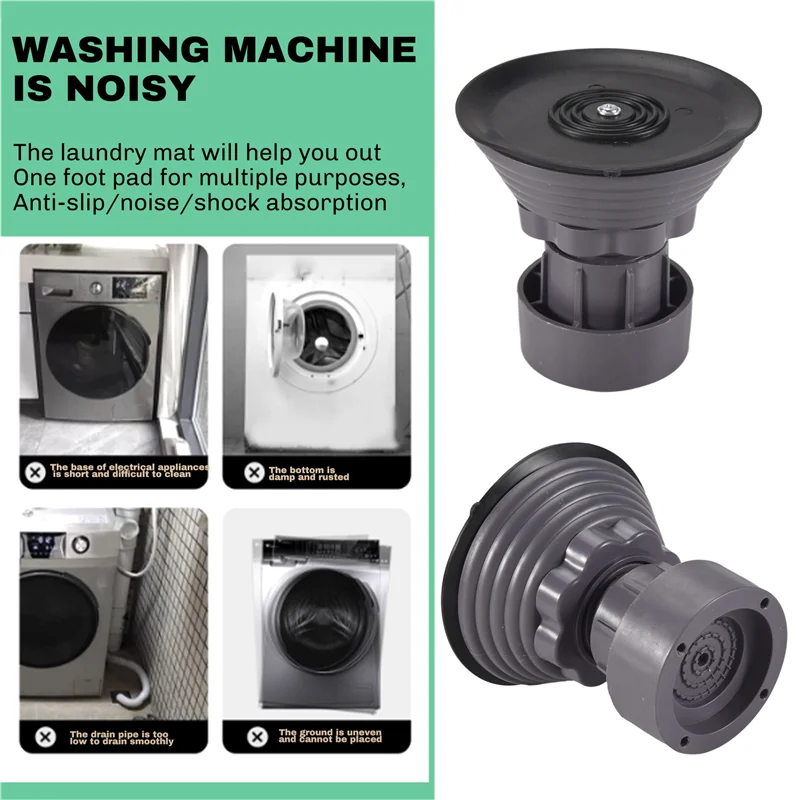 F-F Washing Machine Support Adjustable Height Anti Vibration Washing Machine Foot Pads For Washer And Dryer