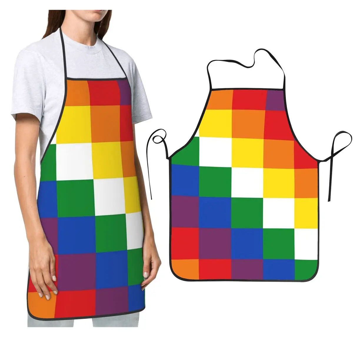 

Фартук Wiphala шеф-повара для приготовления пищи, кухни, нагрудник без рукавов, кухонный сарафан для уборки для женщин и мужчин, садоводство