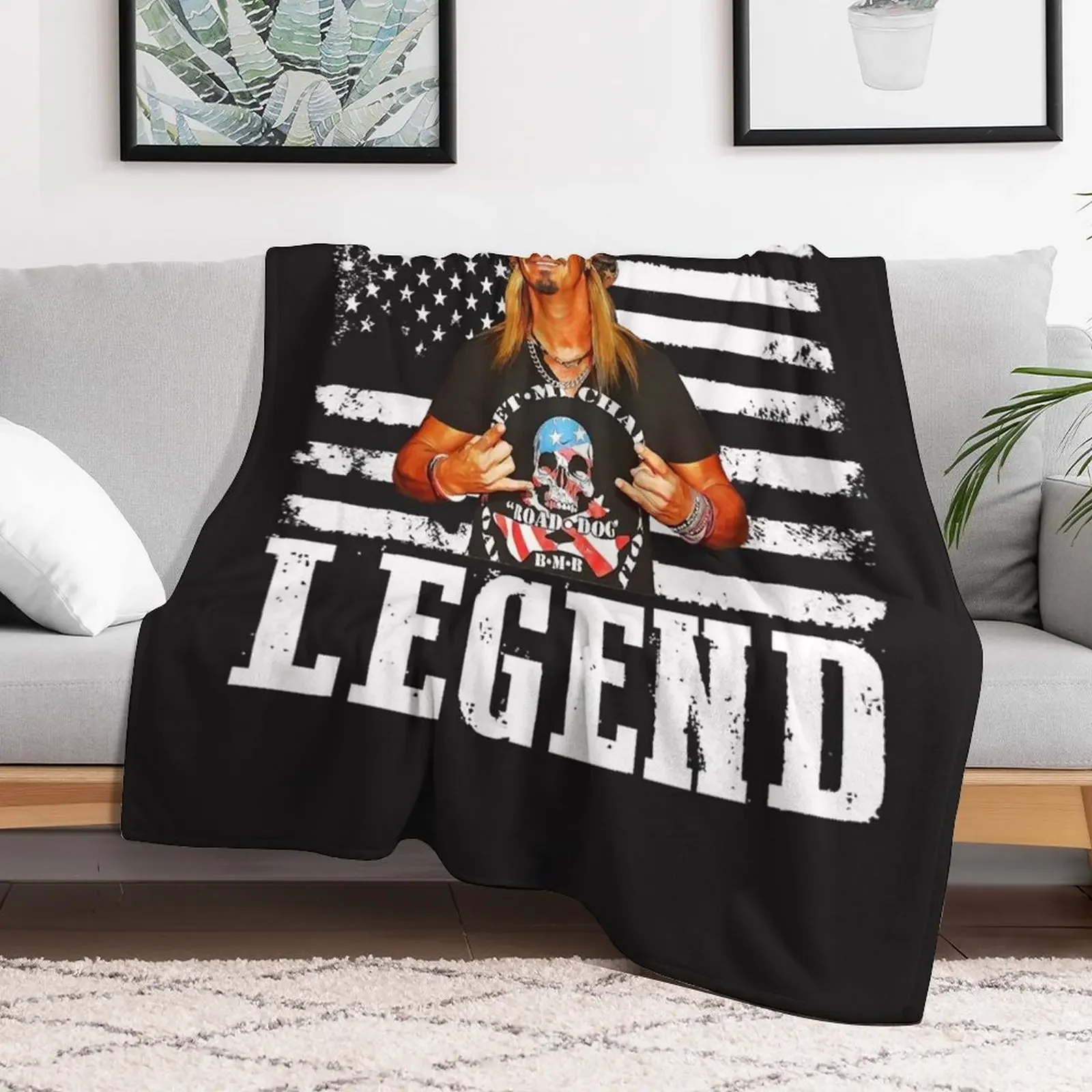 Women My Favorite Distressed American Flag Bret Michaels Legend Retro Throw Blanket Luxury Thicken Blankets For Bed Blankets