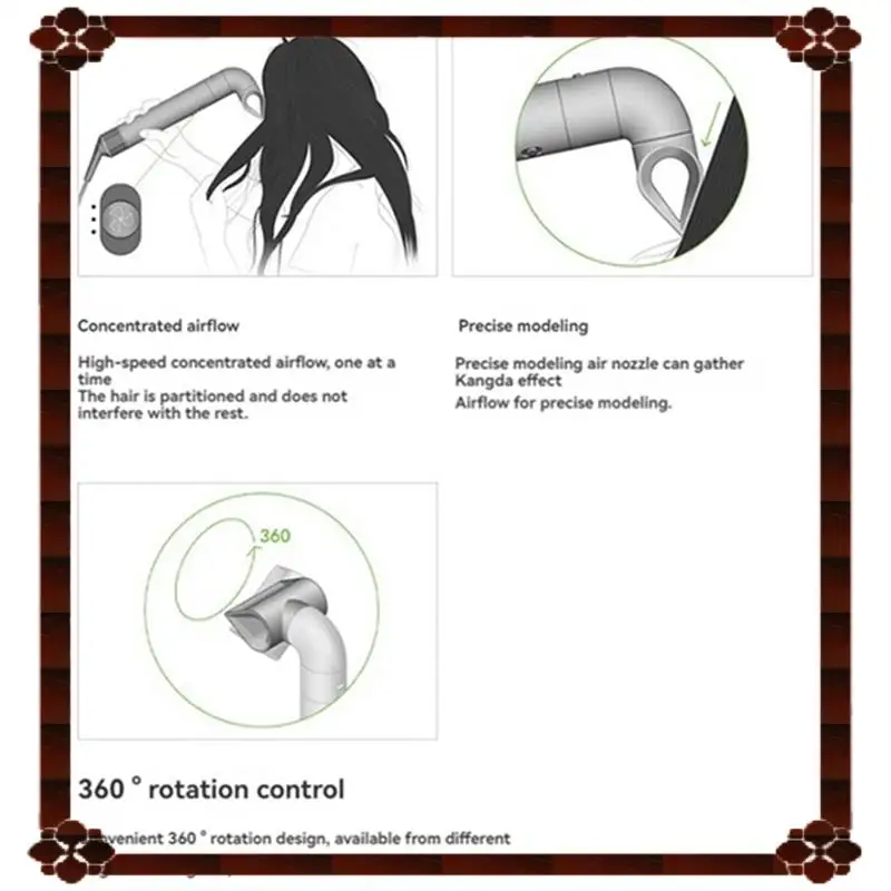 تسليم 24 ساعة لـ Dyson Airwrap HS01/HS05 HS08 HD Series مكواة تجعيد الدقة فوهة التصميم مجفف الشعر