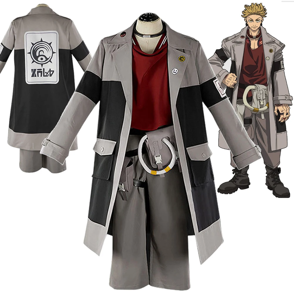 

Enjin Anime Gachi A Kuta Cosplay Costume Coat Pants Set Men Disguise Roleplay Fantasia Clothing Halloween Party Adult Male Suits