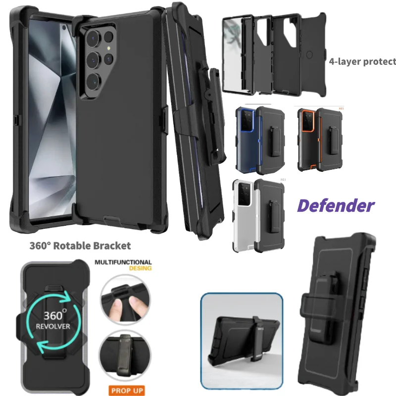 Rugged 3IN1 Armor With Belt Clip Case For Samsung Galaxy S26