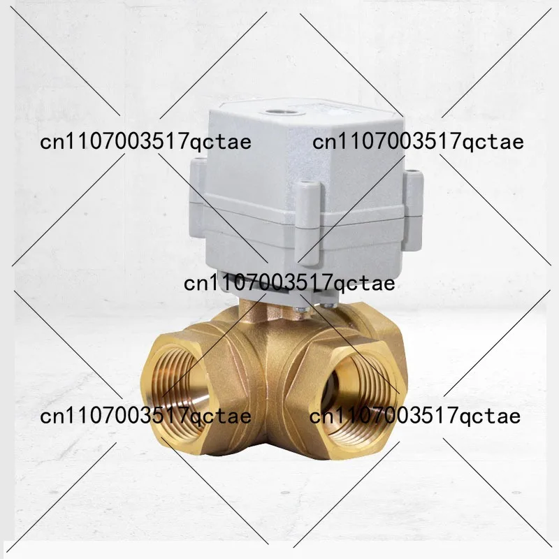 

3-Way Analog Proportional Ball Valve Brass 4-20mA / 0-10V Control DC9-24V Electric Regulating Valve