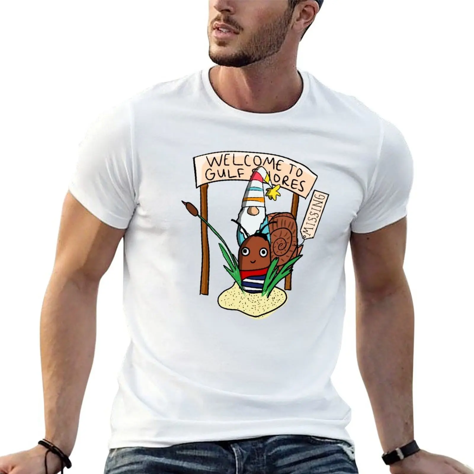 

and shirt man Gnomie custom t Escargot Gulf shirt casual Missing at are T-Shirt t print Shores
