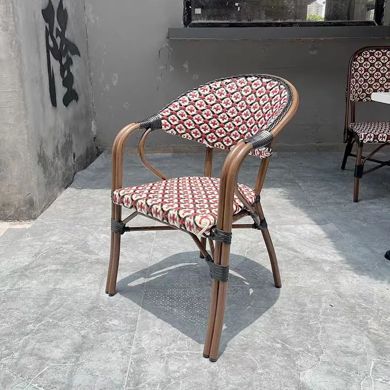 

High Quantity Resort Waterproof Dinner Park Balcony Dining Kitchen Restaurant Courtyard Outdoor Garden Rattan Chair كرسي استرخاء