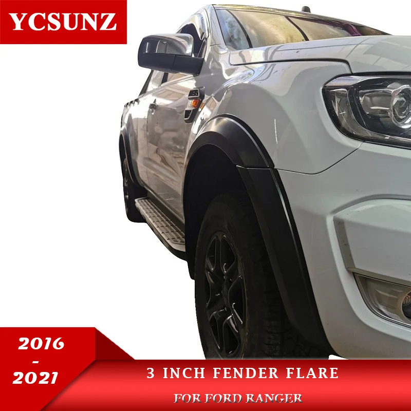 OEM Design Fender Flares Wheel Arch For Ford Ranger Wildtrak T7 2016 2017 2018 Double Cabin Car Styling YCSUNZ