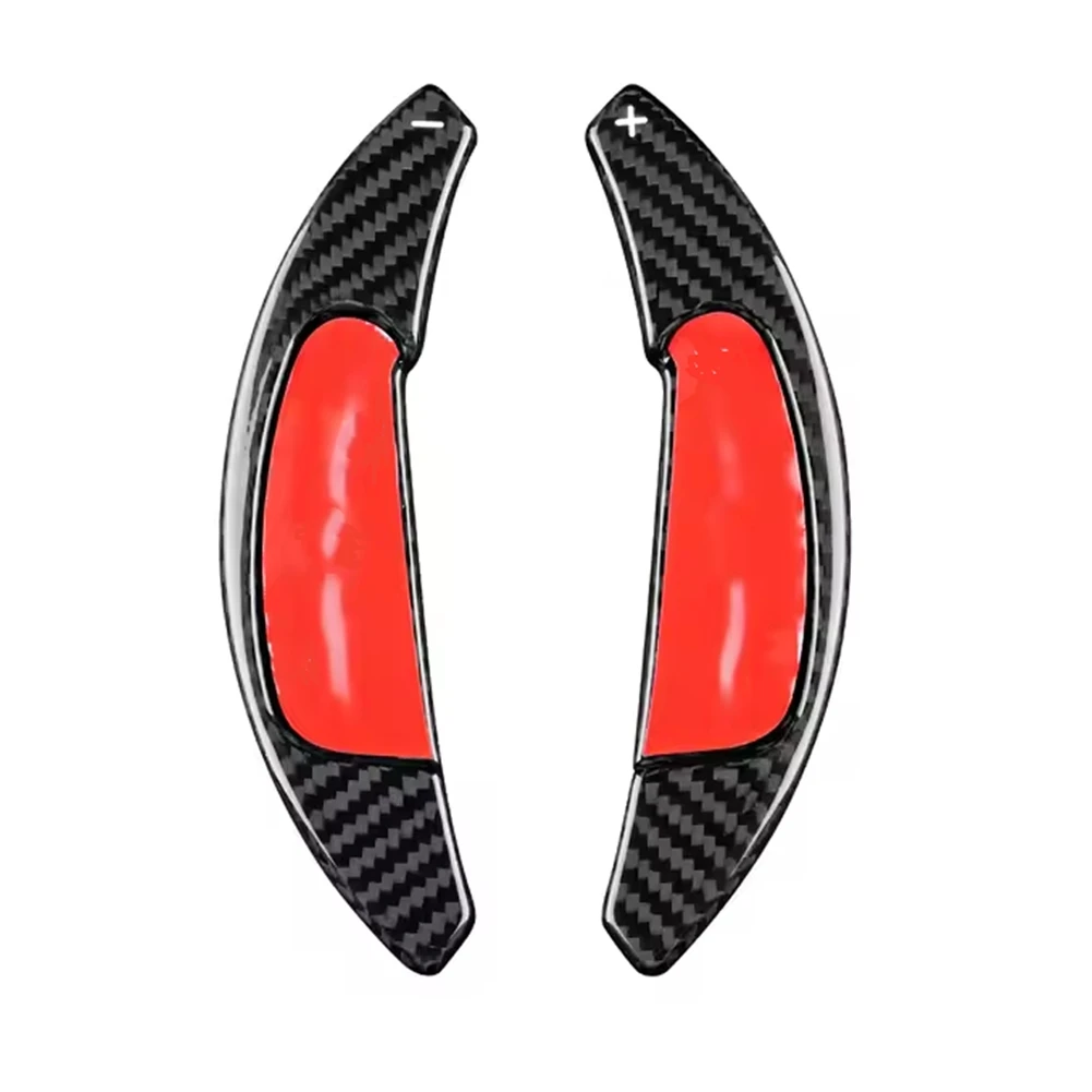 

For Abarth 595 695 2012-2024 Compatible Real Dry Hard Carbon Fiber Car Steering Wheel Shift Paddle