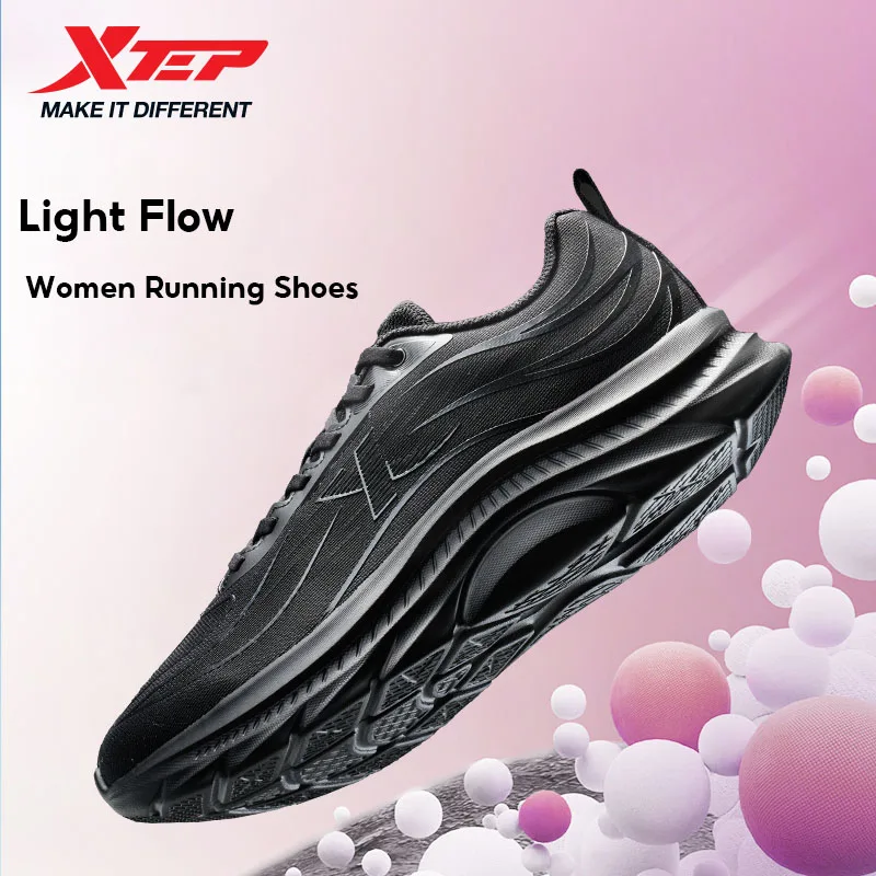 Xtep Running Shoes For Women 2024 Autumm Comfortable Sports Shoes Jogging Cushioning Breathable Sneakers 876318110025