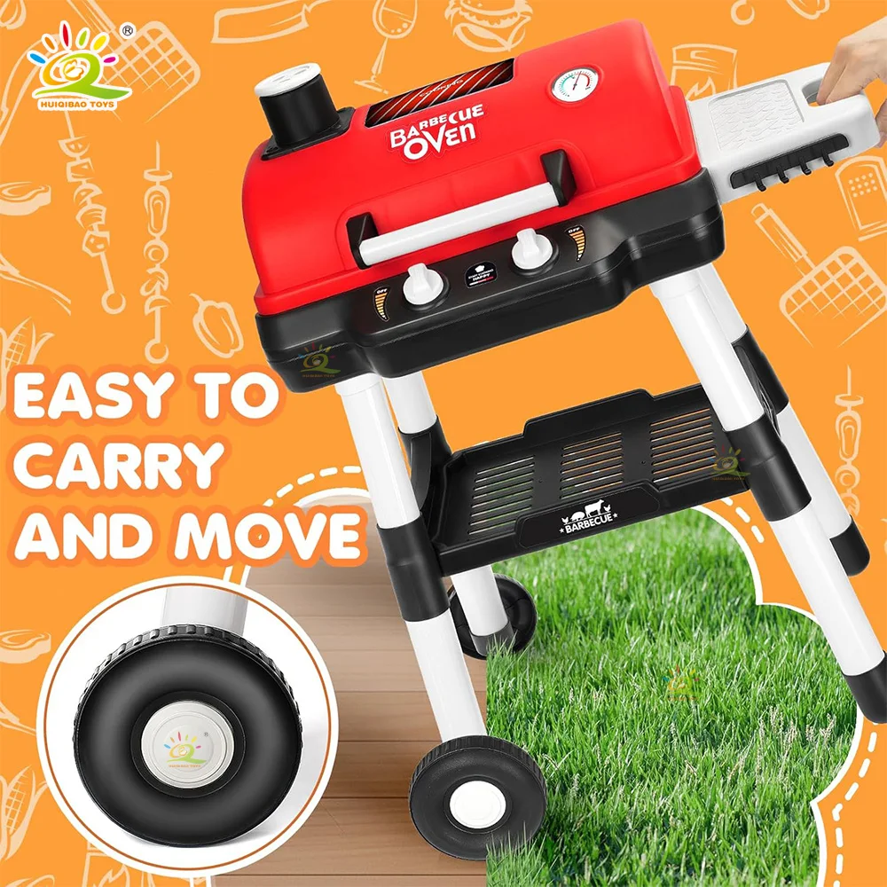 전기 바베큐 그릴 휴대용 야외 바베큐 그릴 소년과 소녀 초현실적 인 시뮬레이션 바베큐 주방 홈 장난감