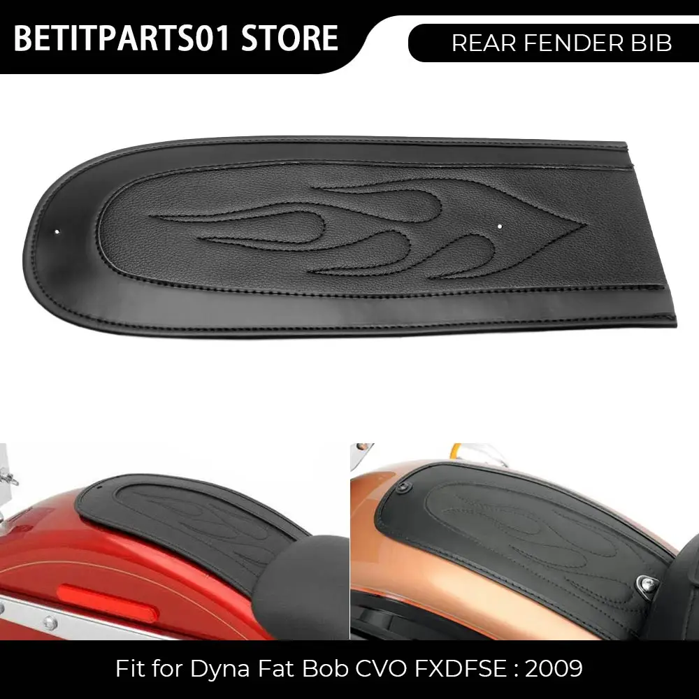 New Motorcycle Accessories 1PCS Rear Fender Bib Leather Black Fits For Dyna Super Glide 35th Anniversary EFI FXDI35 2006