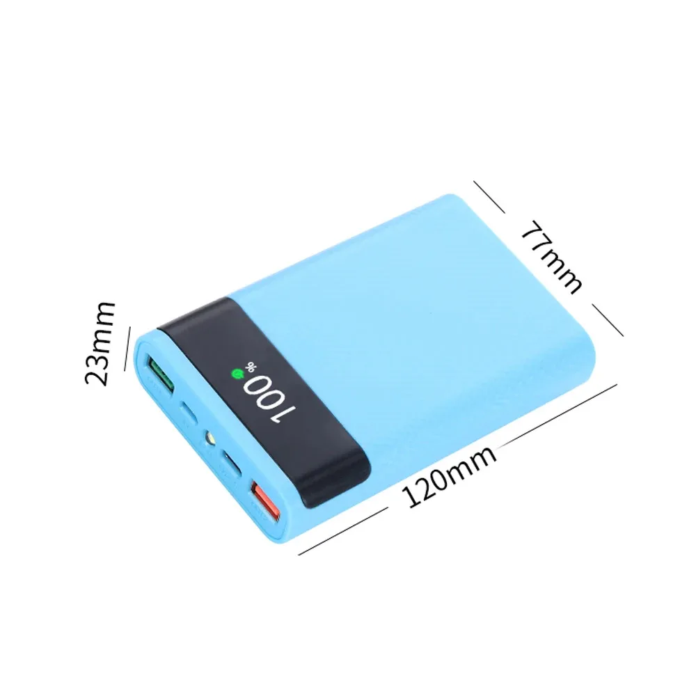 4x18650 DIY Power Bank Shell 25W Super Fast Charging Case Dual USB Micro Type C Battery Storage Box Case Holder Without Battery image 6